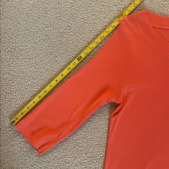 Chico’s V-neck Pima cotton 3/4 length sleeve tee - Picture 9 of 10